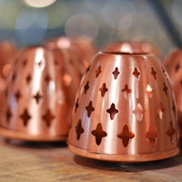 Copper Candle Holder With lid